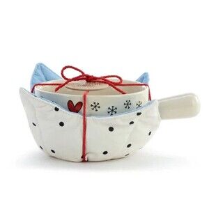 Snowflake Soup Crock & Cozy Gift Set Heartful Home by Tracy Pesche NWT
